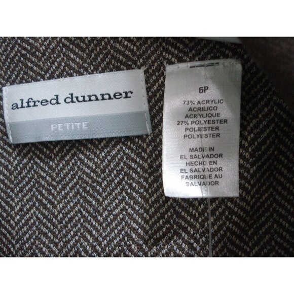 Alfred Dunner Ladies Cocoa Brown Blazer Jacket Petite Size 6P - Picture 8 of 11